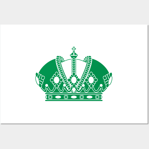 Imperial crown (green and white) Wall Art by PabloDeChenez